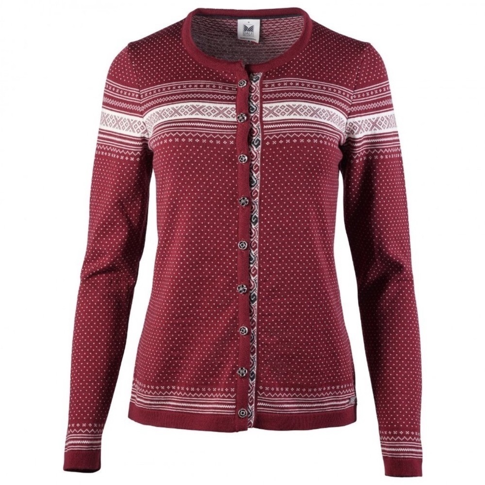 Dale of Norway Hedda Fair Isle Cardigan Sweater Long Sleeve Merino Wool Medium